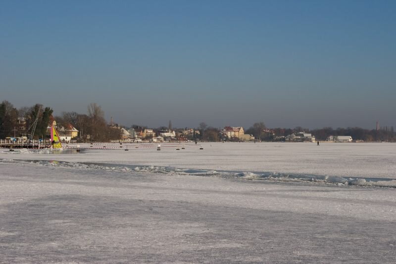 Blick über den winterlichen Müggelsee