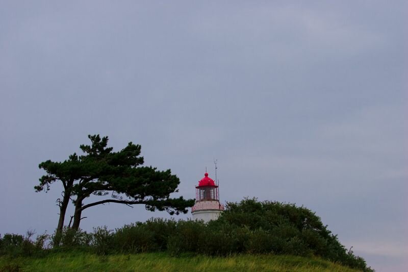 Hiddensee Leuchtturm bei schlechtem Wetter