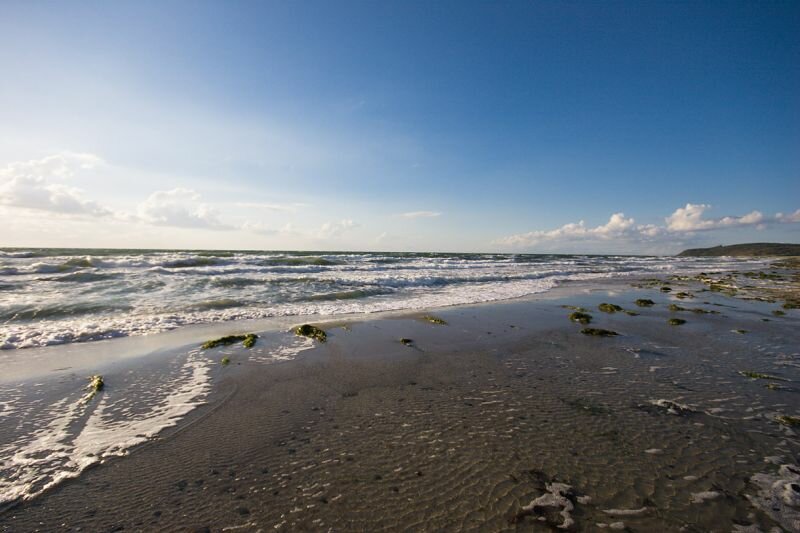 Strand bei windigem Wetter