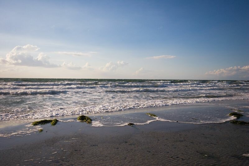 Strand bei windigem Wetter