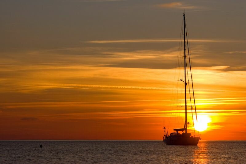 ein Sonnenuntergang an der Ostsee