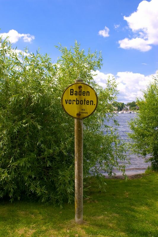 Baden verboten Schild