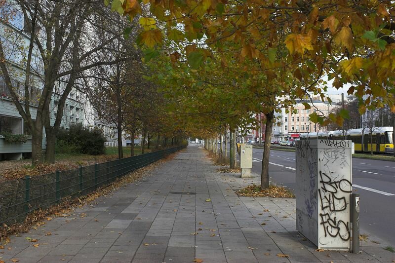 Straße zum Volkspark