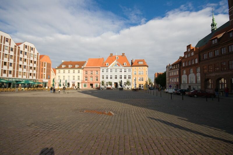 auf dem Marktplatz von Stralsund