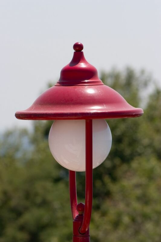 eine rote Lampe