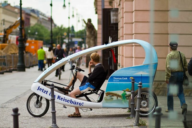 ein modernes Fahrradtaxi