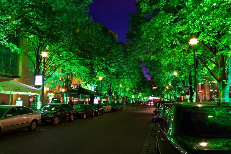 Das Festival of Lights Berlin 2011 die grüne Straße